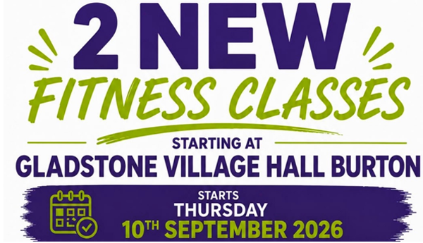 Banner saying 2 New Fitness Classes starting at GVH