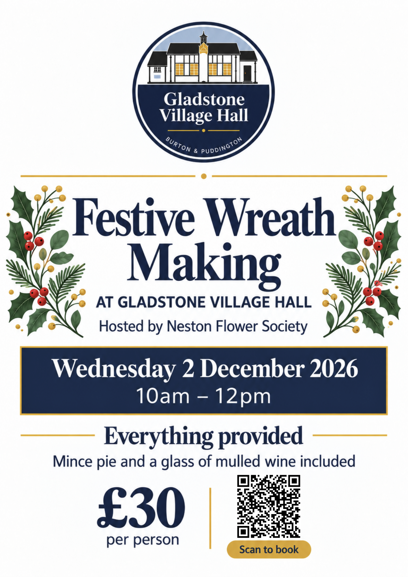 Poster for Festive Wreath Making